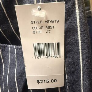 Ag Adriano Goldschmied Striped Ankle Jeans